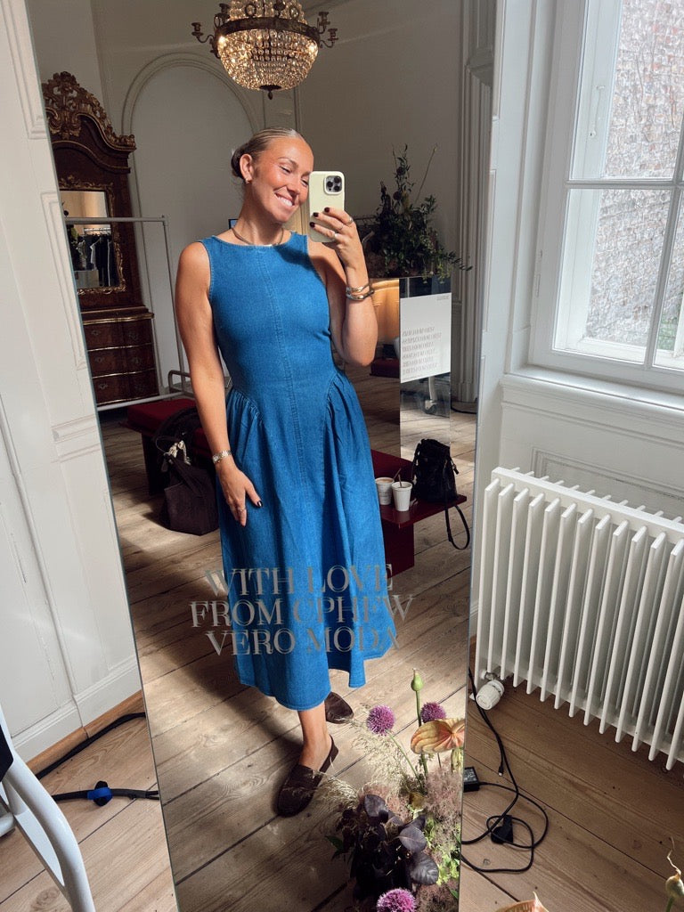 VMKIARA Long Dress - Medium Blue Denim